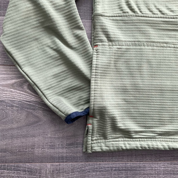 Orvis Horseshoe Hills Fleece 1/2 Zip Womens XL Green Navy Stretch Relaxed 3J79 - Picture 2 of 12